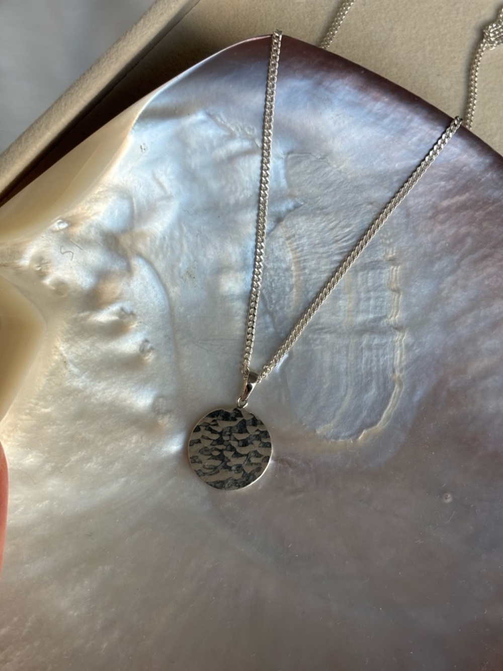 Sterling Silver Hammered Necklace